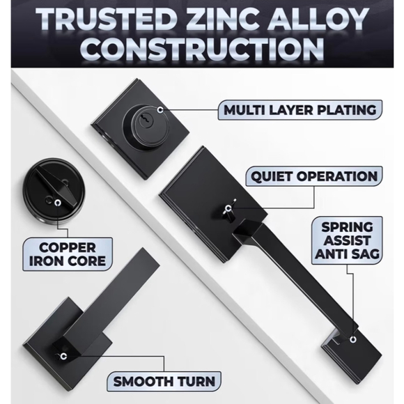 Front Door Lock Set - Picture 3 of 10